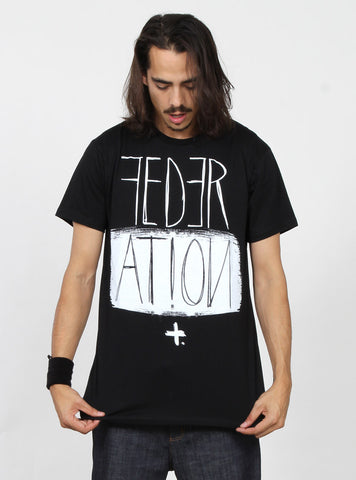 AYE TEE - FEDERATION STROKE - BLACK