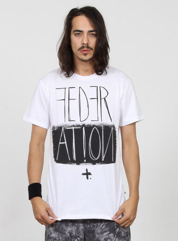 AYE TEE - FEDERATION STROKE - WHITE