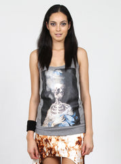 RAINBOW SINGLET - LADY SKELETON - GREY