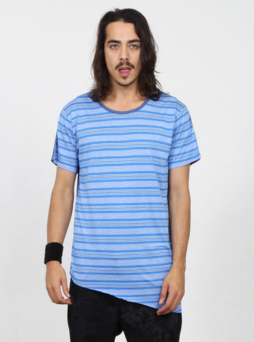 SLANTED TEE - BLUE