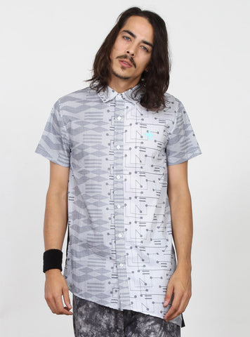 SOME-THING SHIRT - BLACK / BLUE