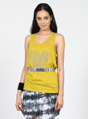 TUESDAY SINGLET - DIAMOND HEART - GOLD