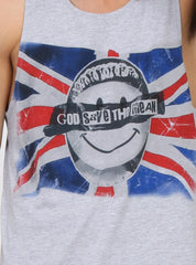 AYE SINGLET - GOD SAVE THE MEAN - GREY