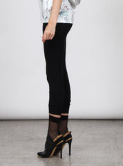 LONG LEG LEGGINGS - DIAMOND HEART - BLACK