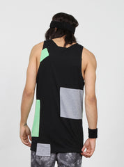 PATCHWORK SINGLET - GREEN