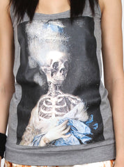 RAINBOW SINGLET - LADY SKELETON - GREY