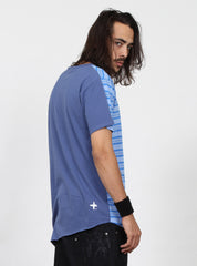 SLANTED TEE - BLUE