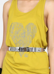 TUESDAY SINGLET - DIAMOND HEART - GOLD