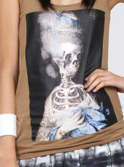 RAINBOW SINGLET - LADY SKELETON - GOLD