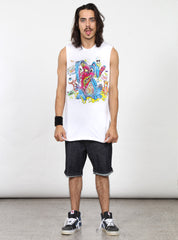 ATLAS TANK - PSYCHO BUNNY - WHITE