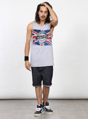 AYE SINGLET - GOD SAVE THE MEAN - GREY