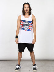 AYE SINGLET - GOD SAVE THE MEAN - WHITE