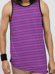 SLANTED SINGLET - PURPLE