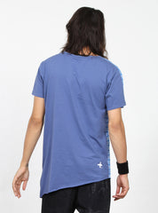 SLANTED TEE - BLUE