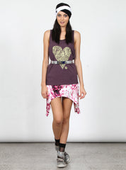 TUESDAY SINGLET - DIAMOND HEART - PURPLE
