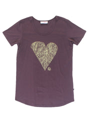 ABIDE TEE - DIAMOND HEART - PURPLE