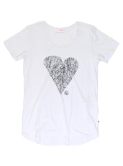 ABIDE TEE - DIAMOND HEART - WHITE