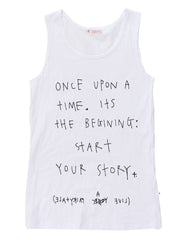 ACE SINGLET - ONCE UPON - WHITE