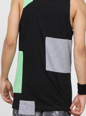PATCHWORK SINGLET - GREEN