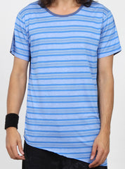 SLANTED TEE - BLUE