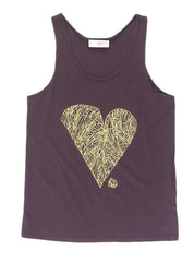 TUESDAY SINGLET - DIAMOND HEART - PURPLE