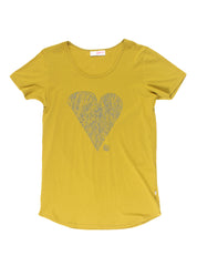 ABIDE TEE - DIAMOND HEART - GOLD