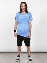 SLANTED TEE - BLUE