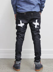 ROCCO JEAN - D PLUS  - INDIGO / WHITE